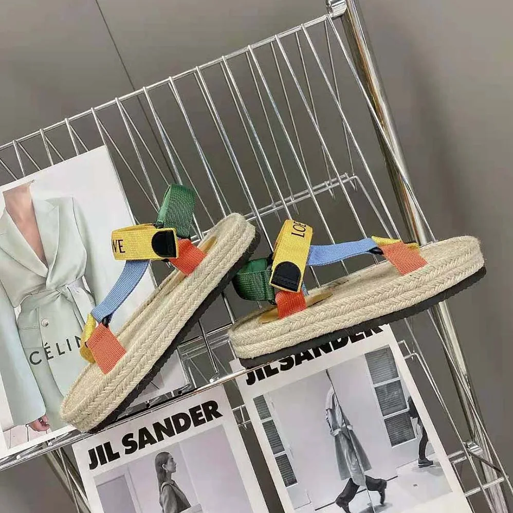 Loewe Strappy Espadrille in Nylon for Women in Yellow Loewe Strappy Espadrille in Nylon for Women in Yellow