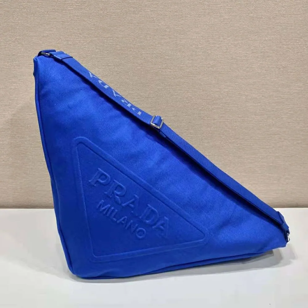 Prada Canvas Prada Triangle Bag for Women in Navy Prada Canvas Prada Triangle Bag for Women in Navy