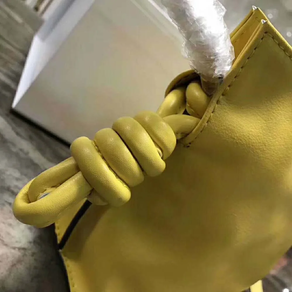 Loewe Flamenco Knot Mini Bag in Nappa Leather for Women in Yellow