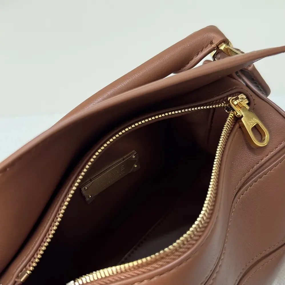 Loewe Small Featherlight Puzzle Bag in Nappa Lambskin for Unisex in Brown