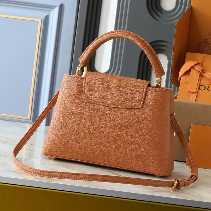 Louis Vuitton Capucines BB Top Handle Bag in Tan Gold Hardware Louis Vuitton Capucines BB Top Handle Bag in Tan Gold Hardware