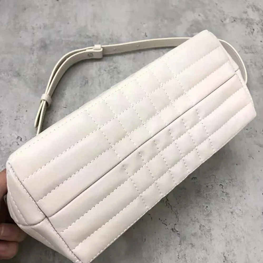 Burberry Small Quilted Lambskin Soft Lola Bag for Women in White