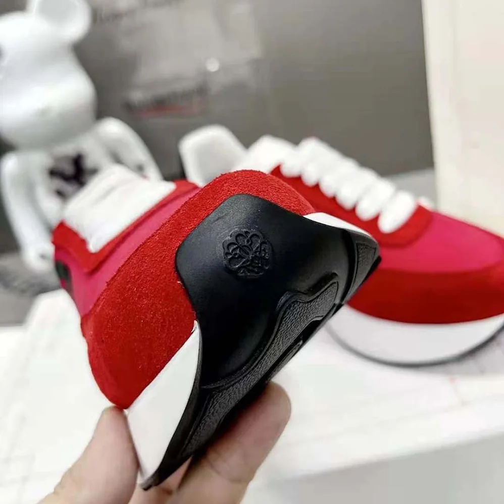 Alexander Mcqueen Sprint Runner in Lust Red for Unisex Alexander Mcqueen Sprint Runner in Lust Red for Unisex