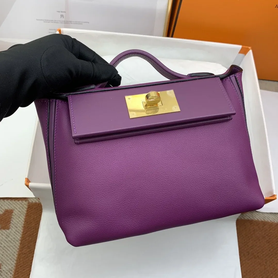 Hermes Mini Evercolor Swift Purple Hermes Mini Evercolor Swift Purple
