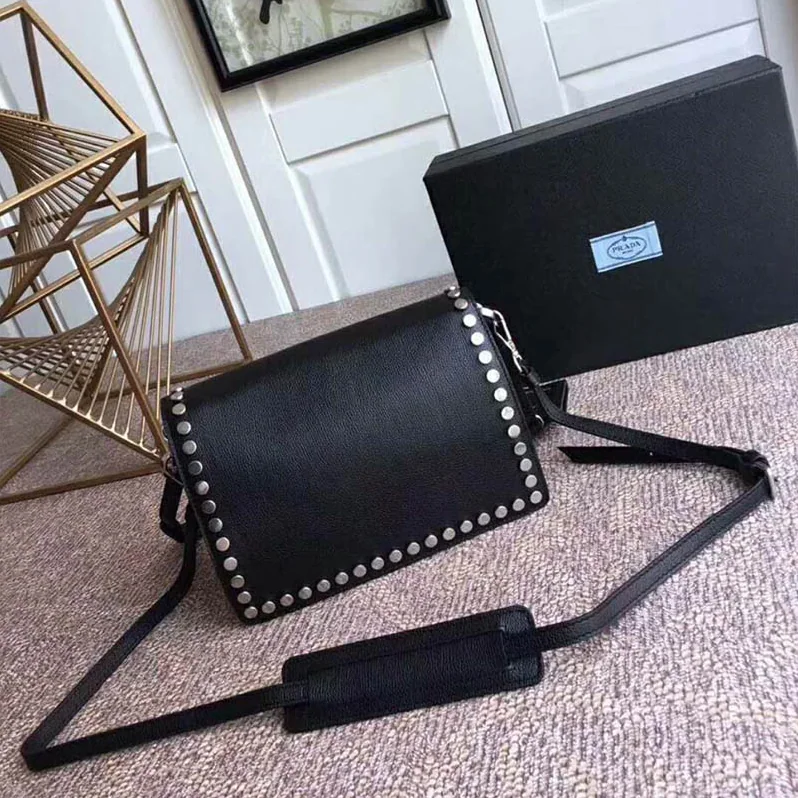 Prada Etiquette Bag in Calf Leather for Women in Black