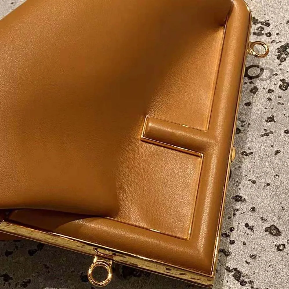 Fendi First Small Nappa Leather Bag for Women in Brown Fendi First Small Nappa Leather Bag for Women in Brown