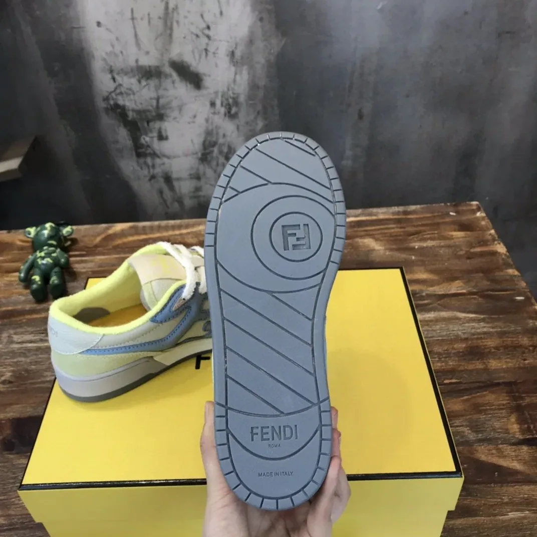 Fendi Match Low Tops Sneakers Yellow 7E1493AI1NF1H1F