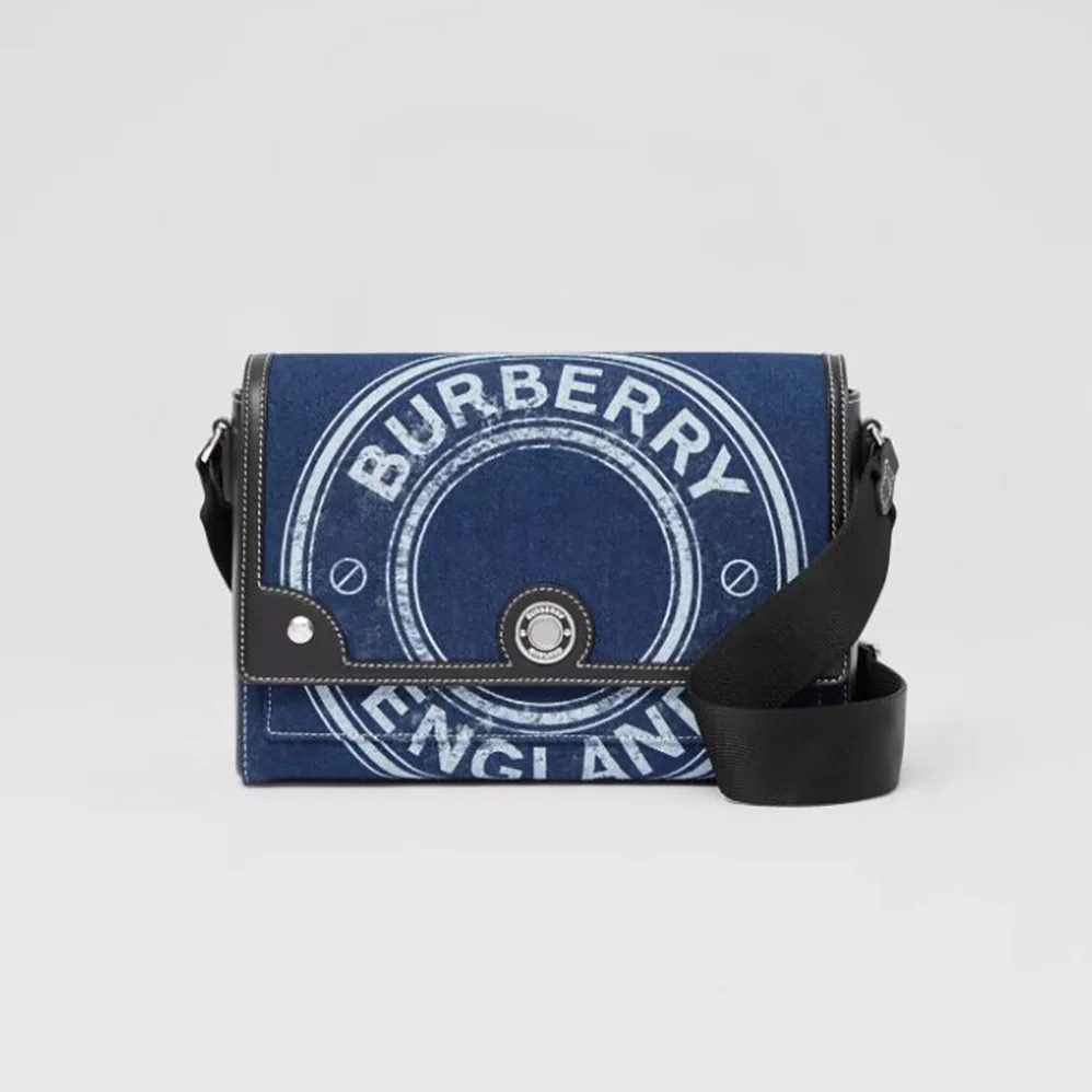 Burberry Logo Graphic Denim Note Crossbody Bag for Women