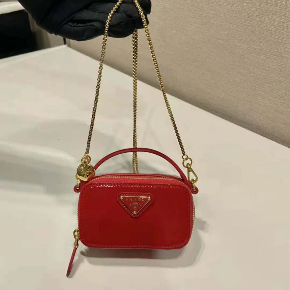 Prada Patent Leather Mini-pouch for Women in Red