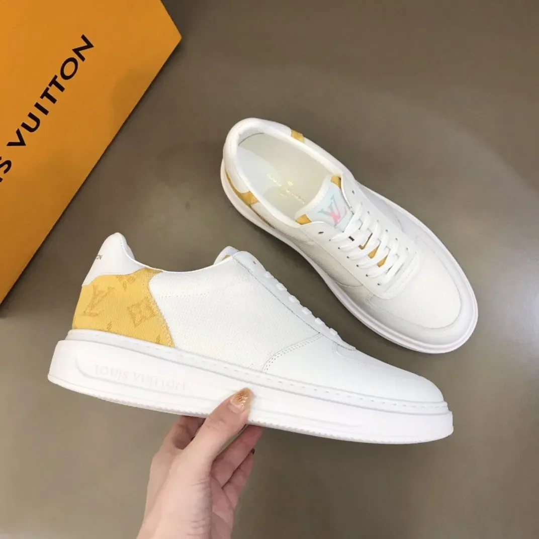 Louis Vuitton Rivoli Sneaker Monogram Metallic Canvas White in Yellow Louis Vuitton Rivoli Sneaker Monogram Metallic Canvas White in Yellow
