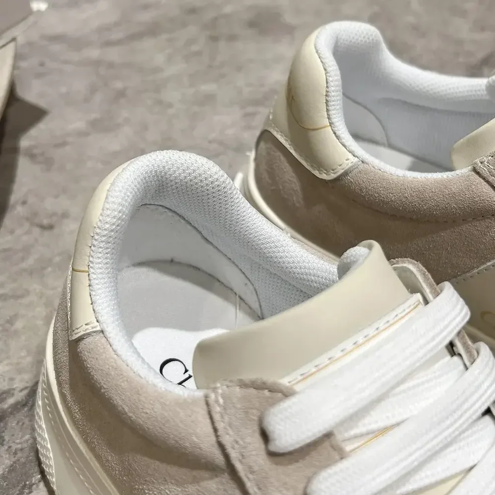 Dior Dior Star Platform Sneaker Light Beige Suede Calfskin for Women Dior Dior Star Platform Sneaker Light Beige Suede Calfskin for Women