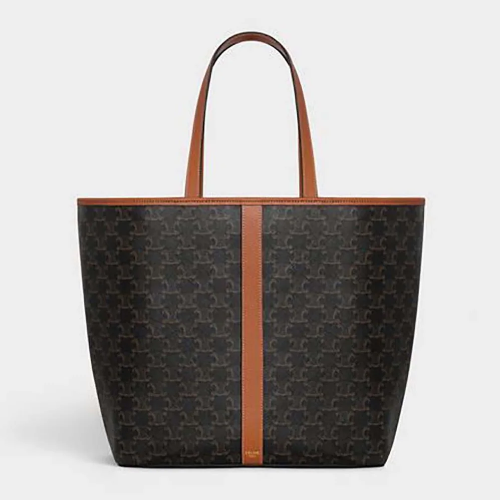 Celine Medium Cabas in Triomphe Canvas for Women in Brown