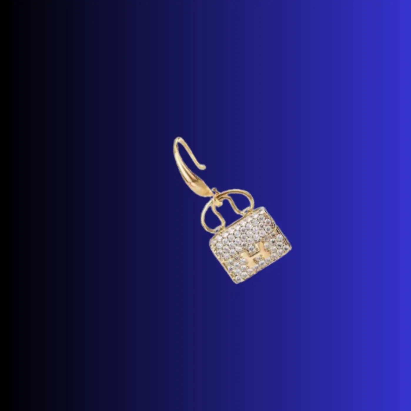 Hermes Amulettes Constance Earrings Gold Tone