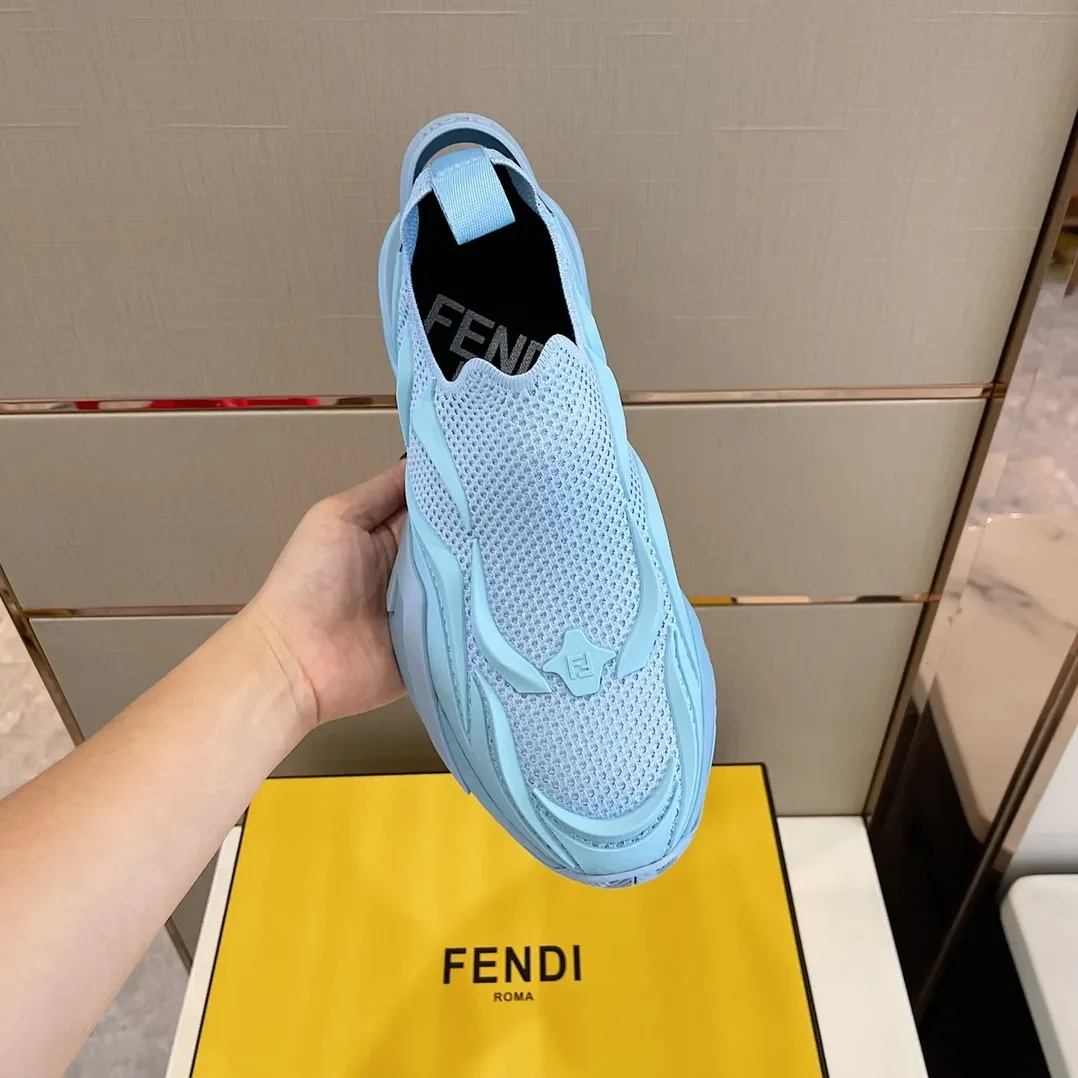 Fendi FD Flow Running Sneakers Blue Fendi FD Flow Running Sneakers Blue