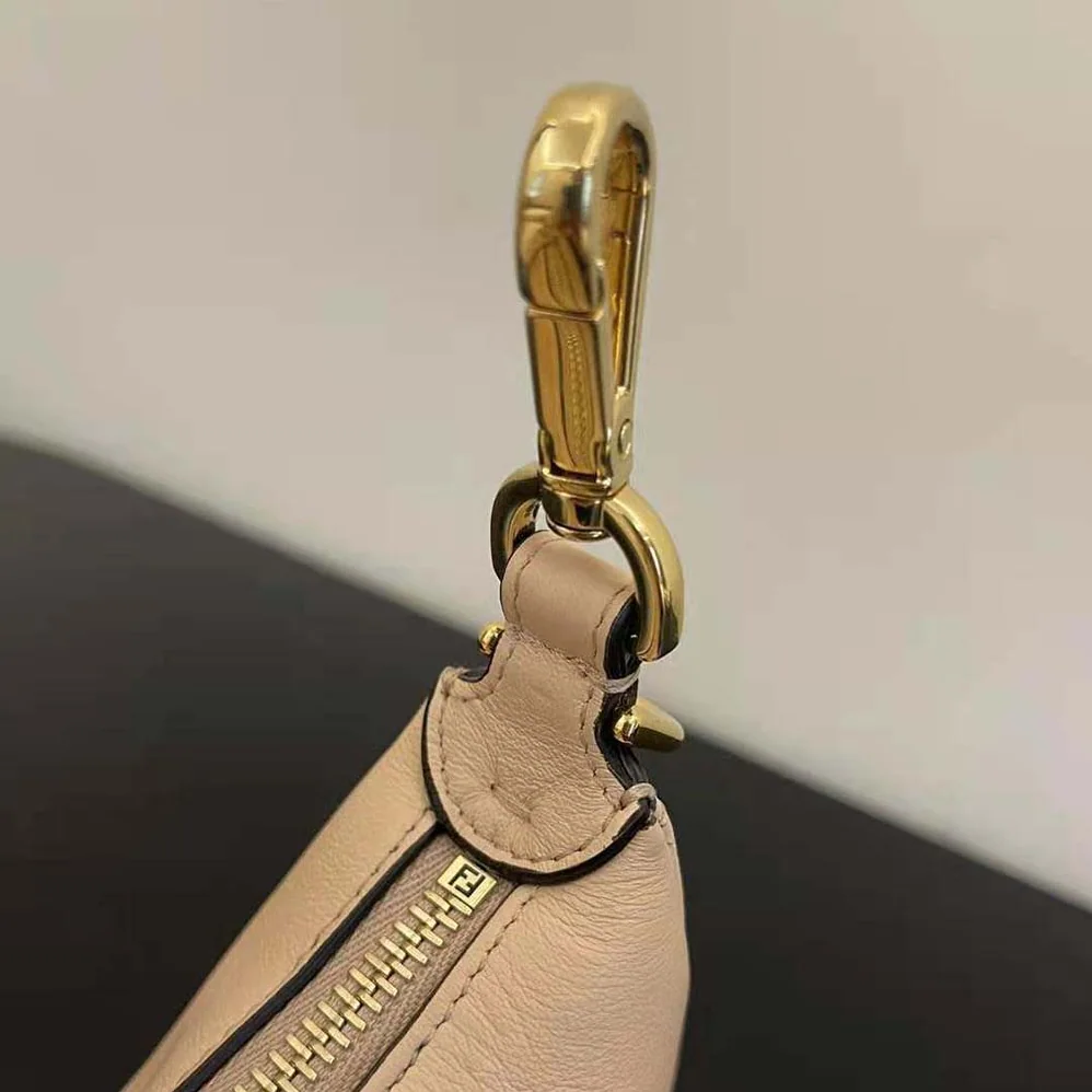 Fendi Nano Fendigraphy Light Pink Leather Charm for Women Fendi Nano Fendigraphy Light Pink Leather Charm for Women