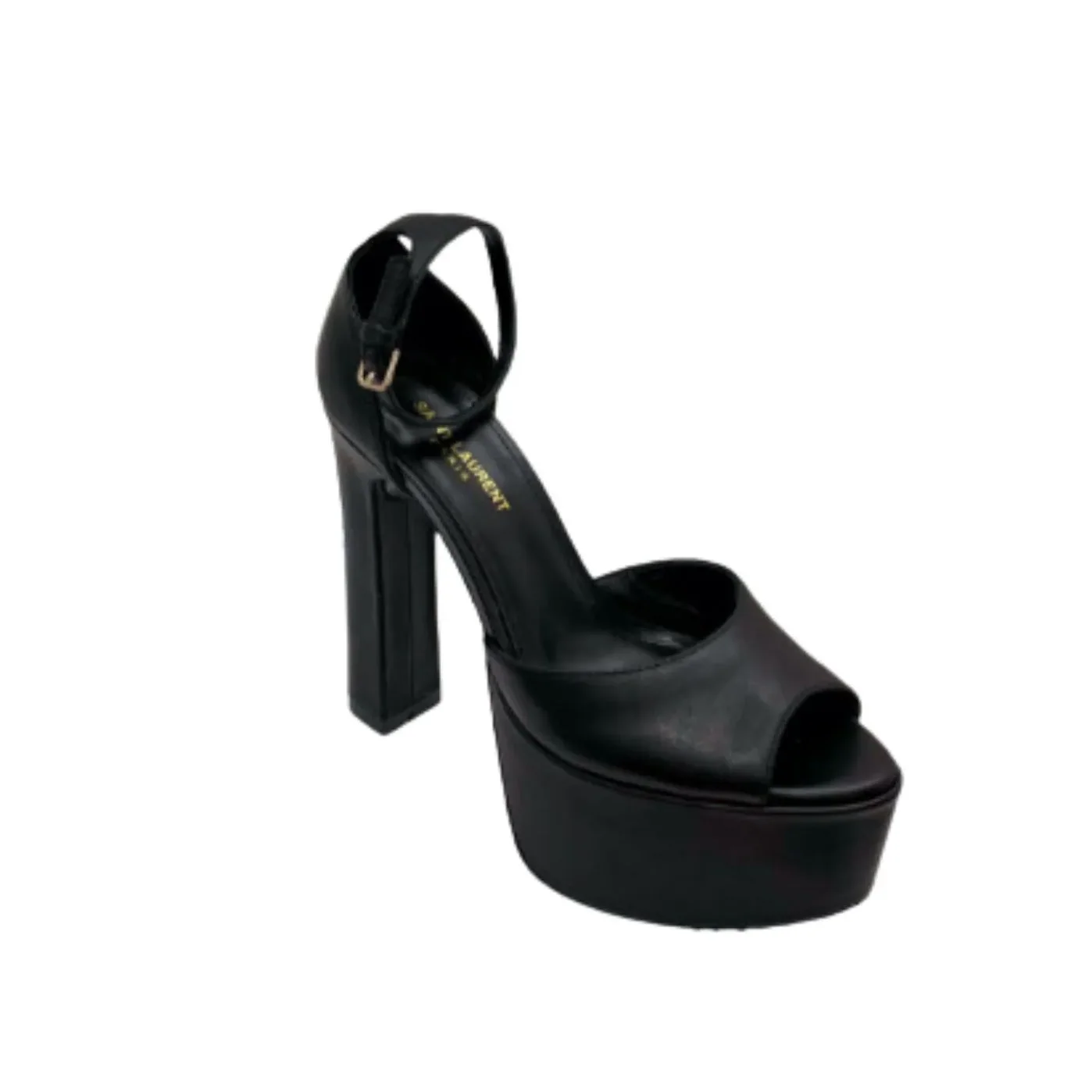 Saint Laurent Jodie Platform Sandals In Smooth Black Saint Laurent Jodie Platform Sandals In Smooth Black