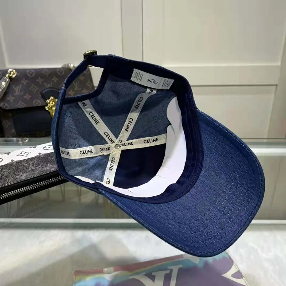 Celine Baseball Cap in Cotton for Women in Navy