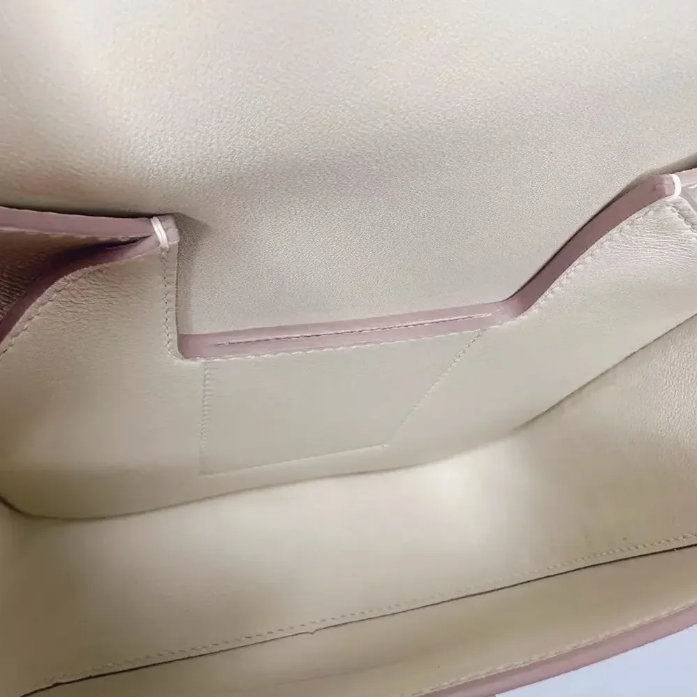 Hermes Della Cavalleria Mini Bag Epsom Leather for Women in White/Silver Hermes Della Cavalleria Mini Bag Epsom Leather for Women in White/Silver