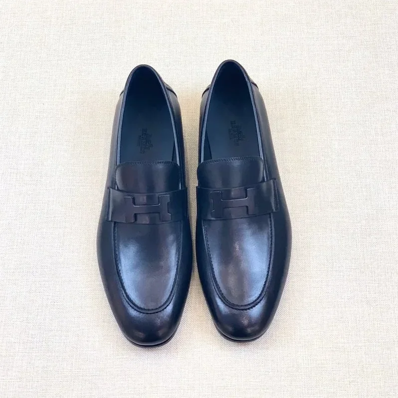 Hermes Paris Loafers Navy Blue Hermes Paris Loafers Navy Blue