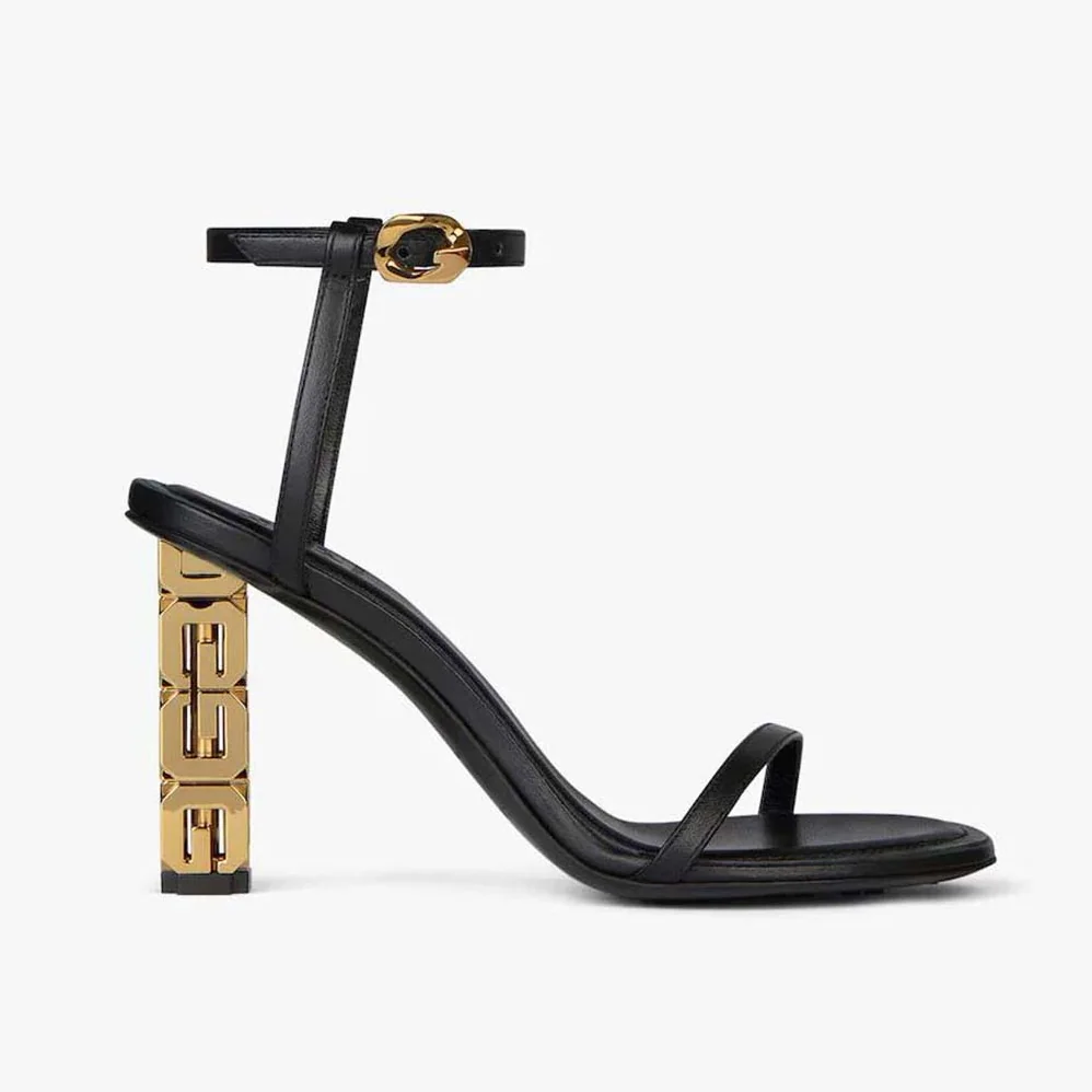 Givenchy G Cube Sandals in Leather for Women in Black Givenchy G Cube Sandals in Leather for Women in Black