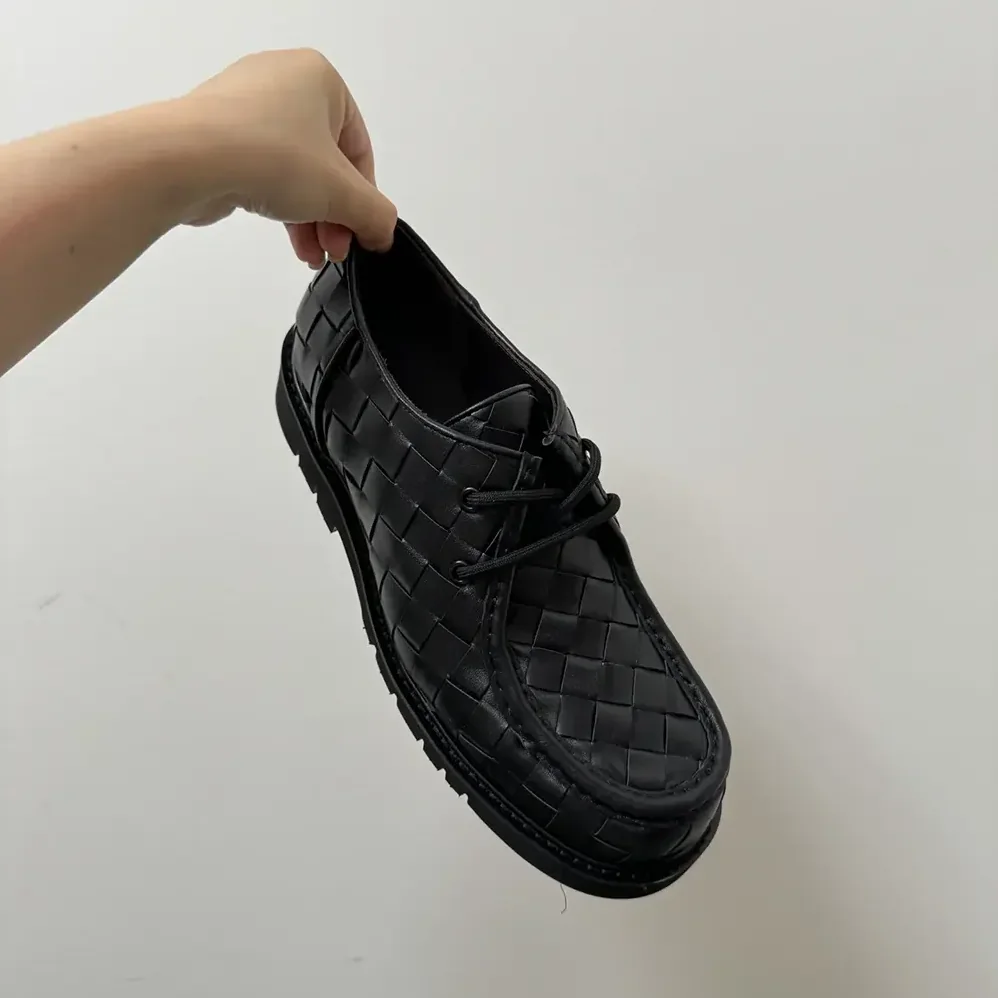 Bottega Veneta Haddock Lace-Up Shoe for Unisex in Black