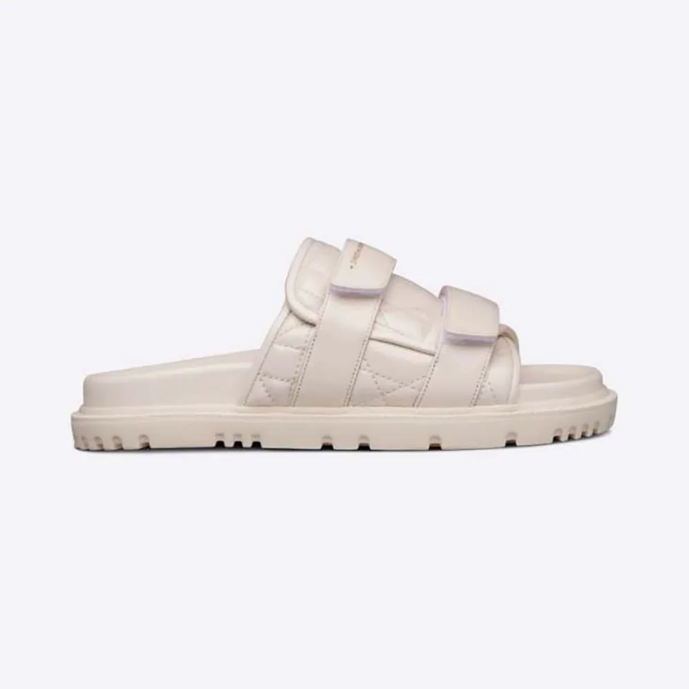 Dior Dio(r)evolution Slide White Quilted Cannage Calfskin for Women