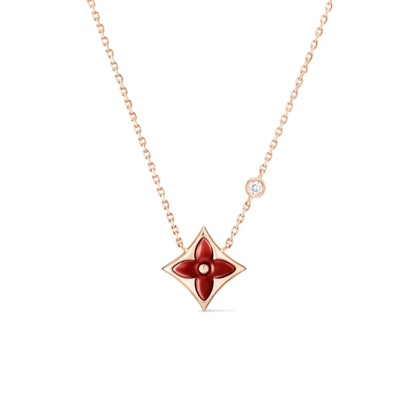 Louis Vuitton Color Blossom BB Star Pendant Necklace Pink in Toned