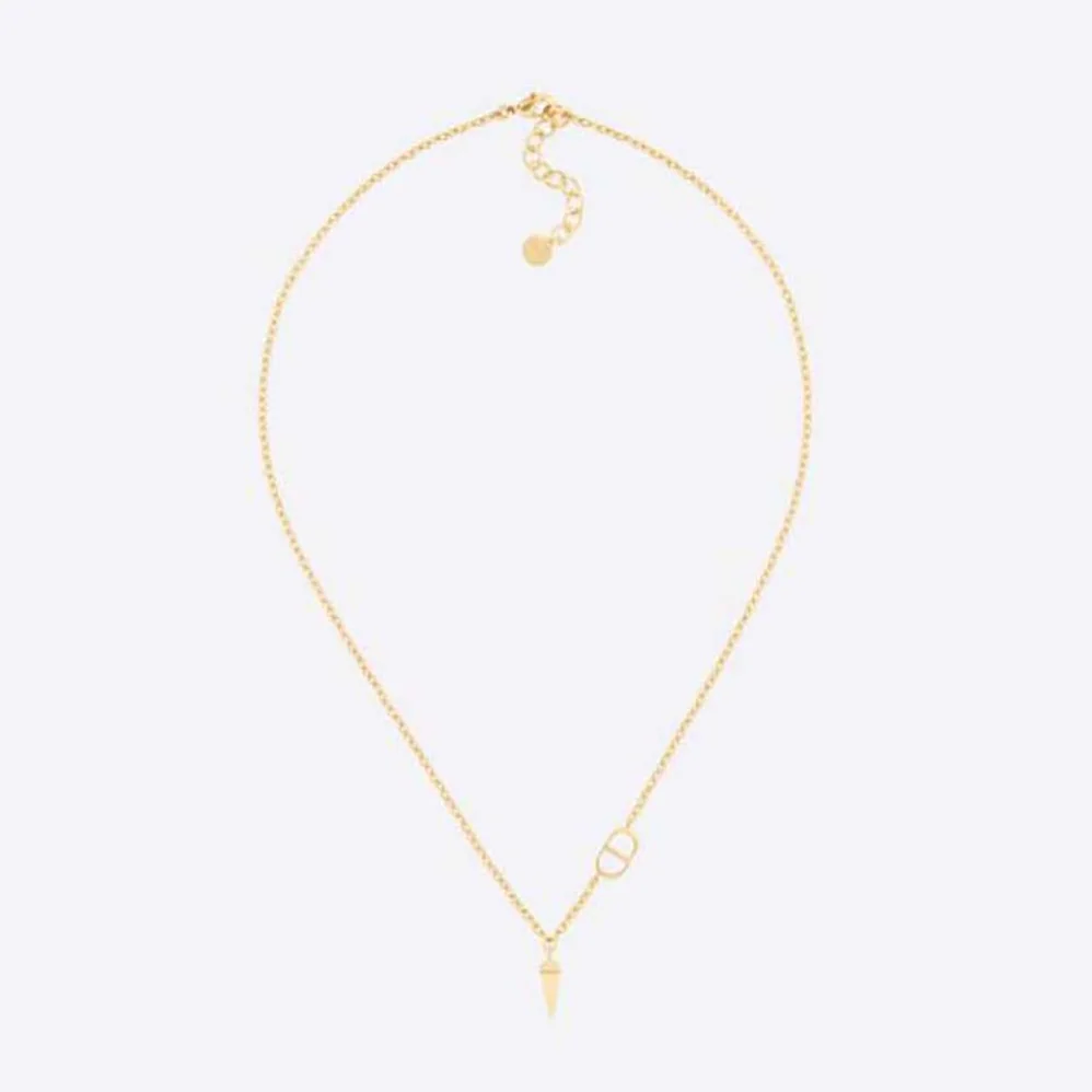 Dior Petit CD Necklace Gold for Women in Finish Metal