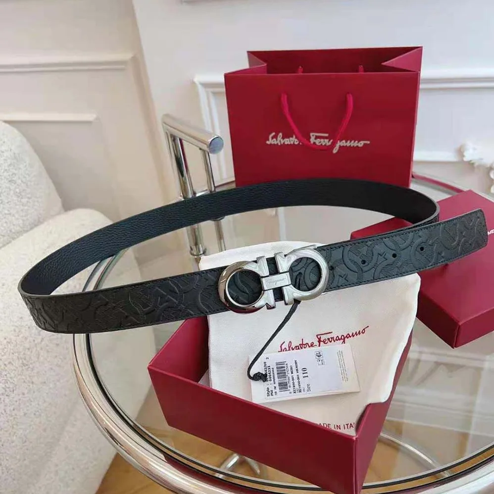 Salvatore Ferragamo Reversible and Adjustable Gancini Belt for Unisex