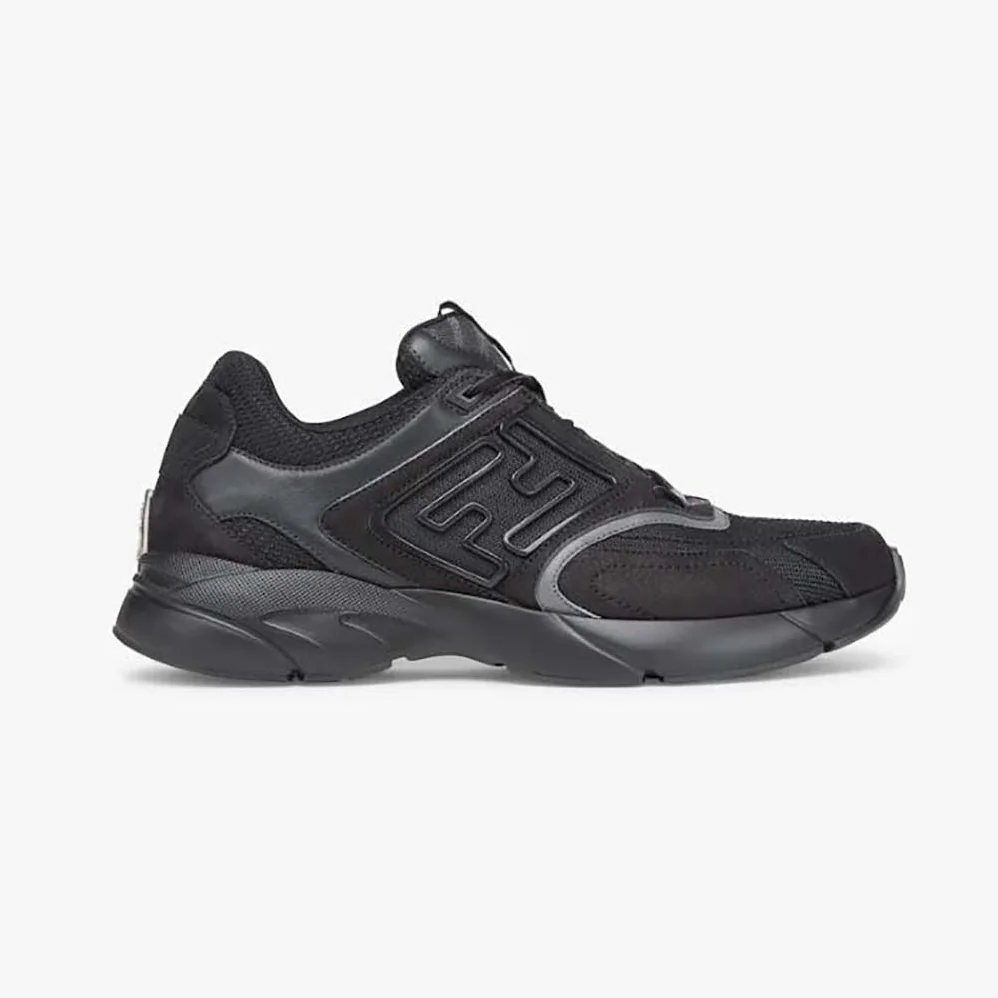 Fendi Faster Trainers Black Nubuck Leather Low for Men in Tops Fendi Faster Trainers Black Nubuck Leather Low for Men in Tops