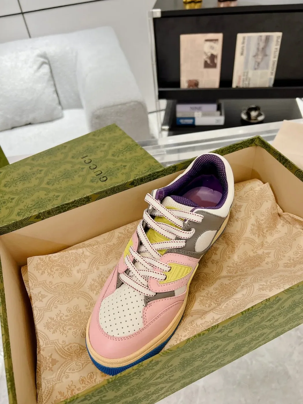 Gucci Basket Sneaker Pink Gucci Basket Sneaker Pink