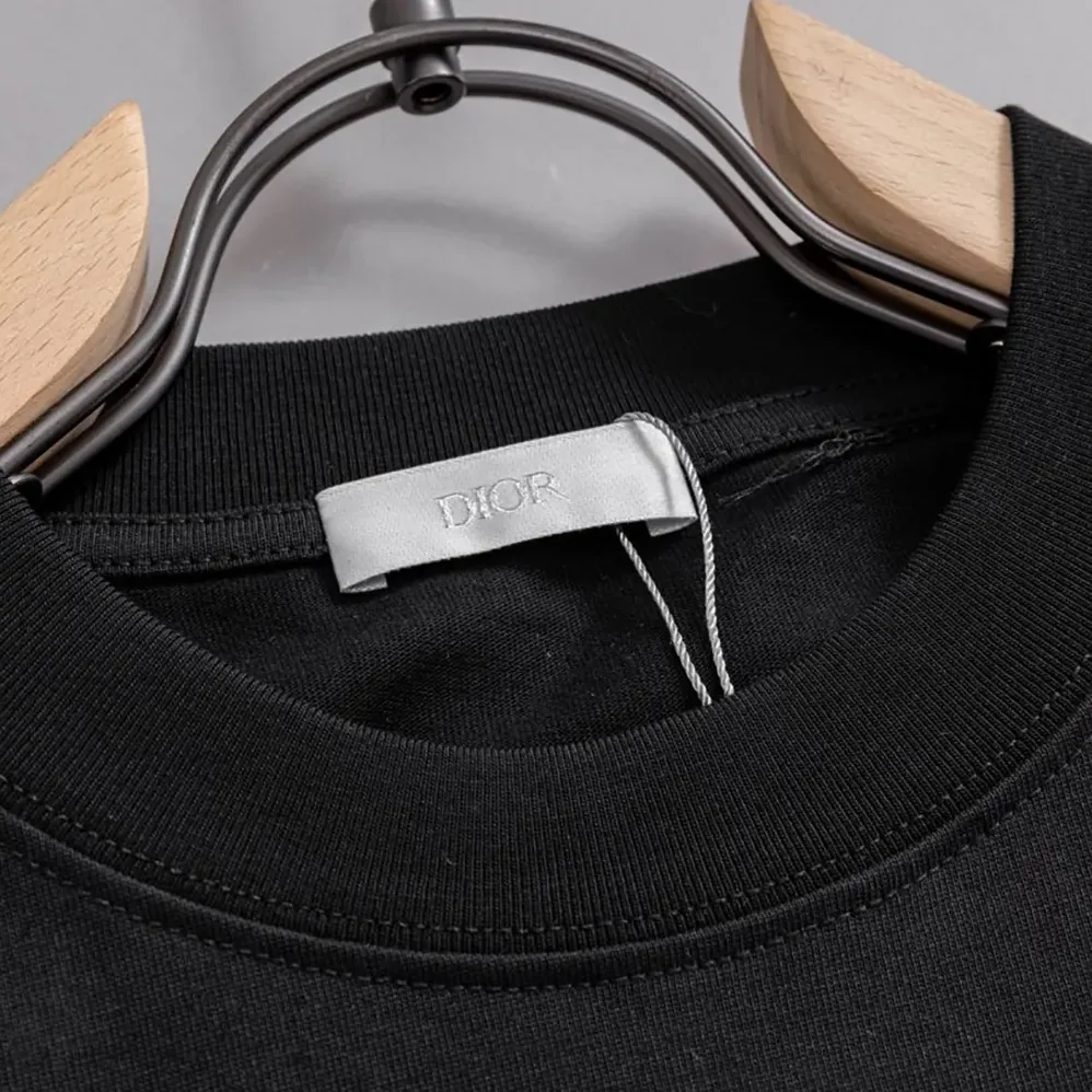 Dior Reverse T-Shirt Relaxed Fit Black Cotton Jersey for Men