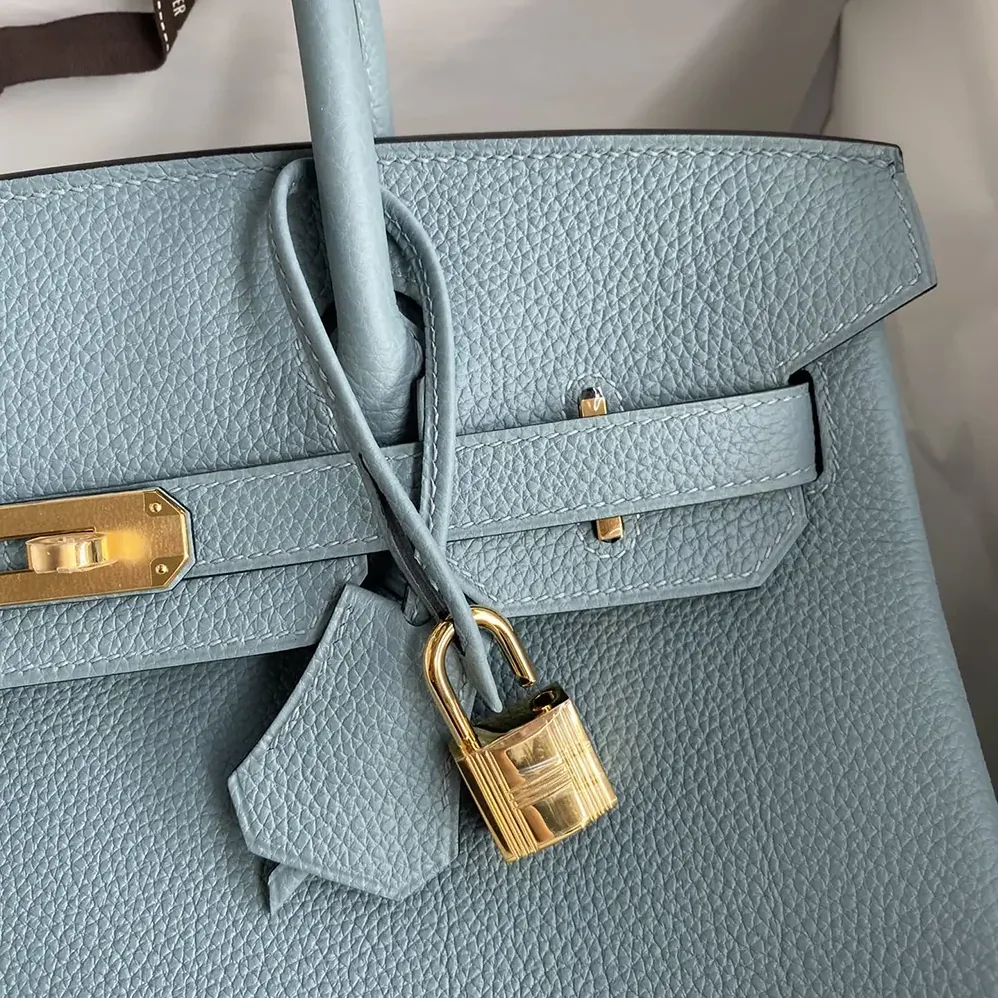 Hermes Birkin 30 Bag in Epsom Leather with Gold Hardware in Blue/Gold Hermes Birkin 30 Bag in Epsom Leather with Gold Hardware in Blue/Gold