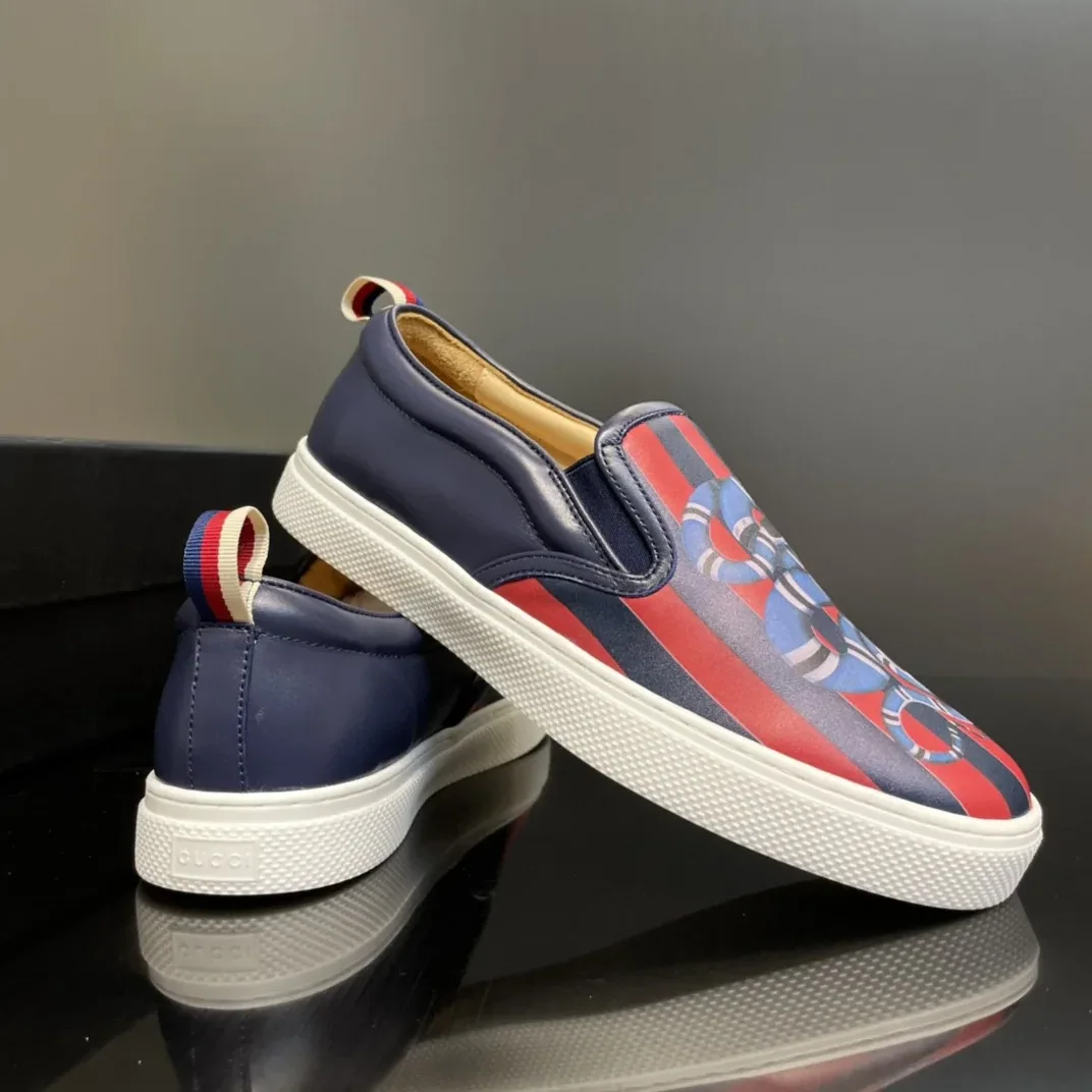 Gucci Kingsnake Print Slip for Men in On Sneaker Blue