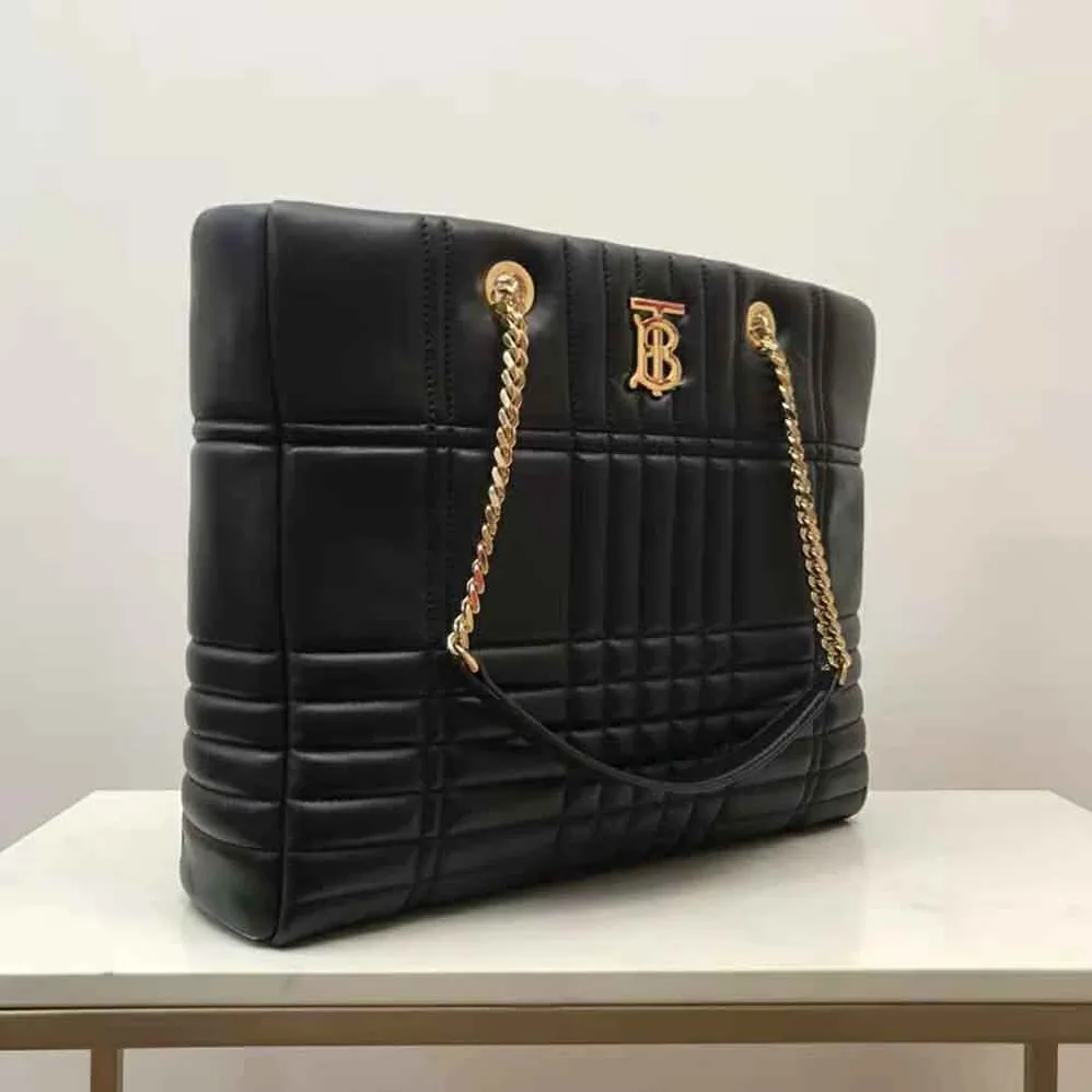 Burberry Medium Quilted Lambskin Lola Shopper Bag for Women Burberry Medium Quilted Lambskin Lola Shopper Bag for Women