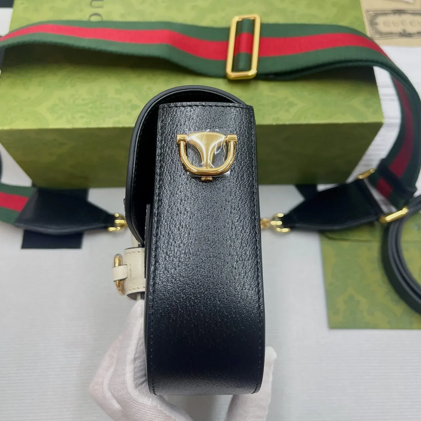 Gucci x Adidas Horsebit 1955 Mini Bag Black , / GG Gucci x Adidas Horsebit 1955 Mini Bag Black , / GG