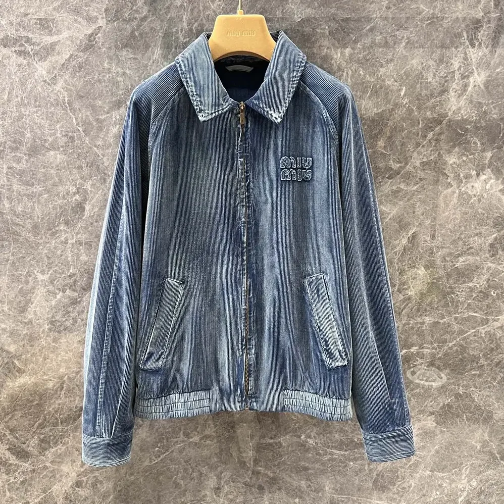 Miu Miu Washed Corduroy Blouson Jacket for Women