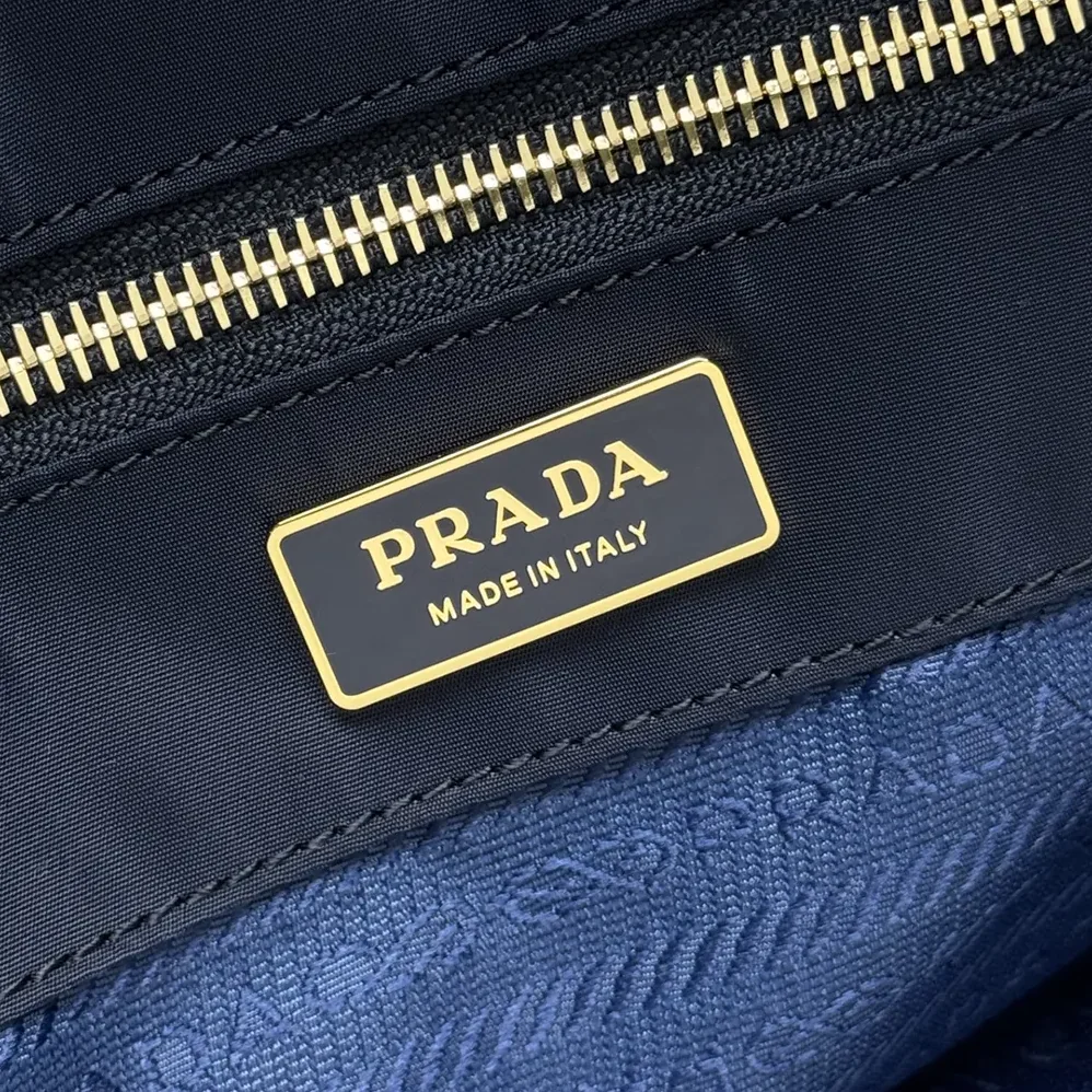 Prada Mariner Large Re-Nylon Shoulder Bag for Women in Navy