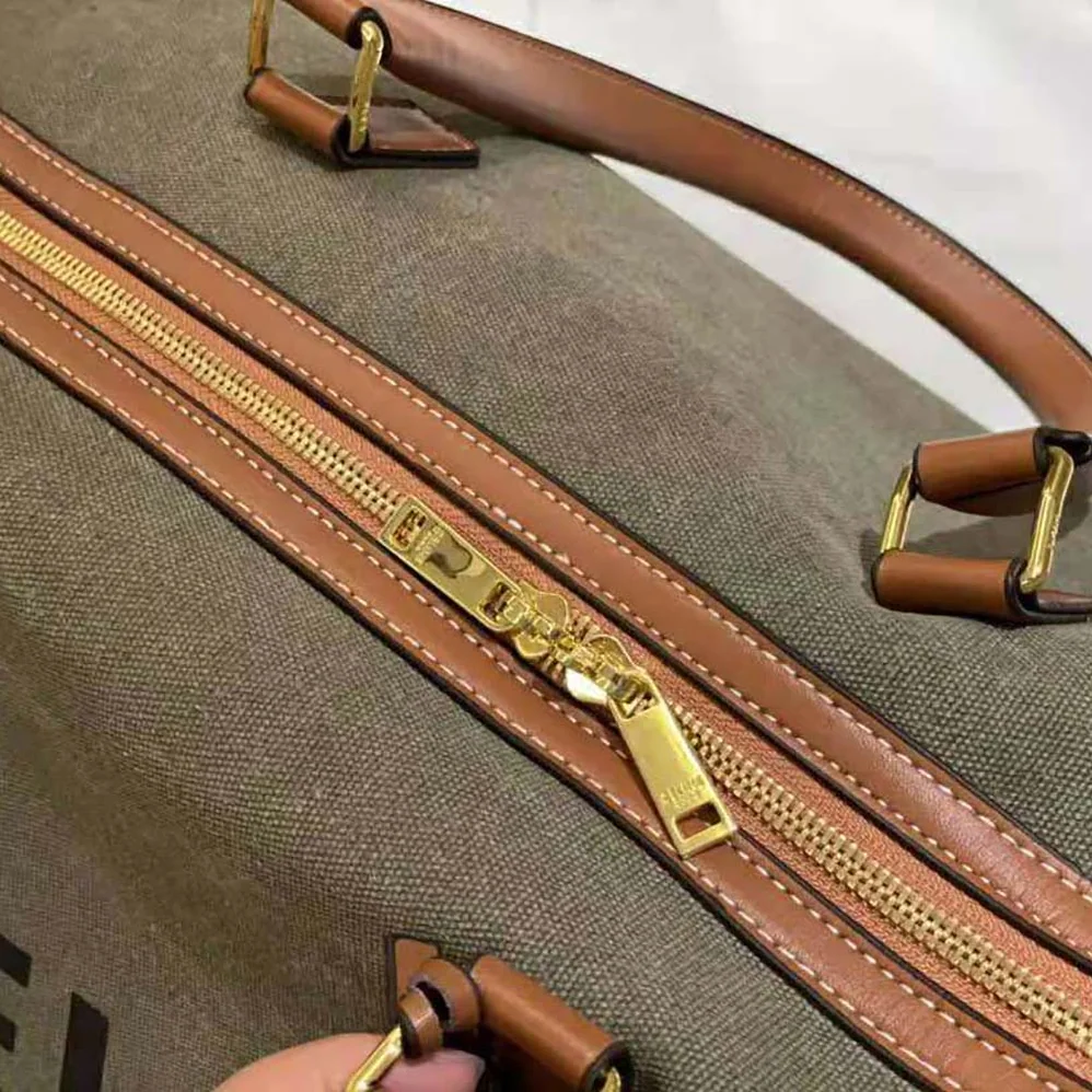 Celine Large Voyage Bag in Textile with Celine Print and Calfskin for Women Celine Large Voyage Bag in Textile with Celine Print and Calfskin for Women
