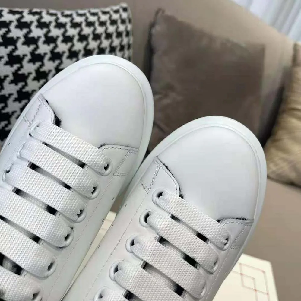 Alexander Mcqueen Oversized Sneaker Black Smooth Calf Leather for Women