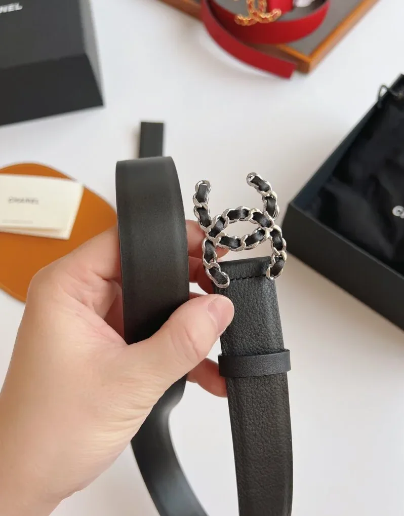 Chanel CC Chain Buckle Belt Black Chanel CC Chain Buckle Belt Black