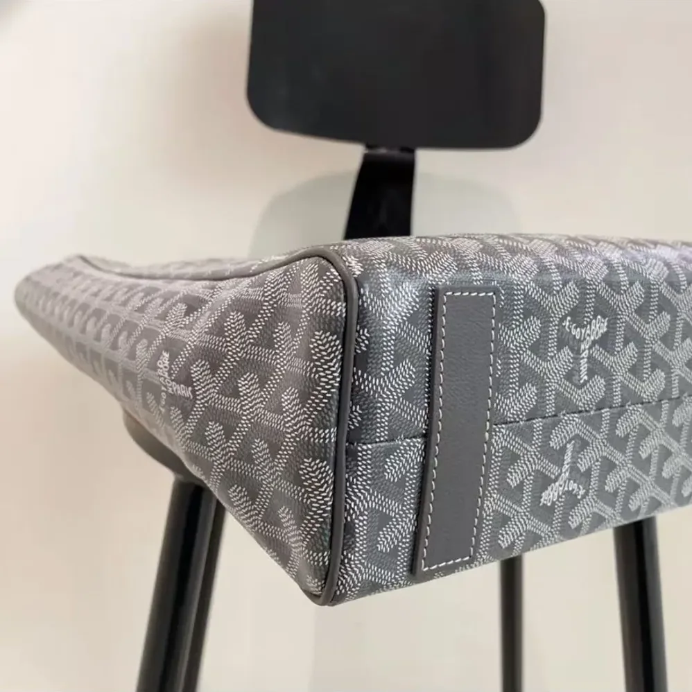 Goyard Voltaire Tote Bag in Goyardine Canvas & Chevroches Calfskin for Unisex in Gray