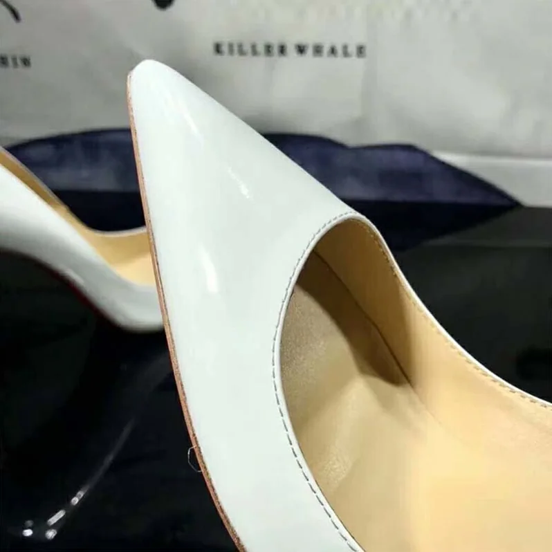 Christian Louboutin Shoes Pigalle Follies 100 mm for Women in White Christian Louboutin Shoes Pigalle Follies 100 mm for Women in White