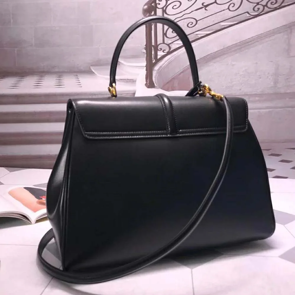 Celine Medium16 Bag in Satinated Calfskin for Women in Black Celine Medium16 Bag in Satinated Calfskin for Women in Black