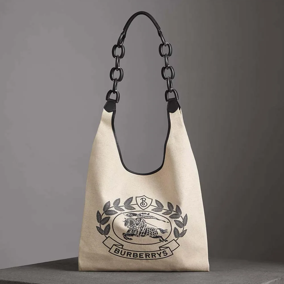 Burberry Medium Archive Logo Canvas and Leather Shopper for Women Burberry Medium Archive Logo Canvas and Leather Shopper for Women