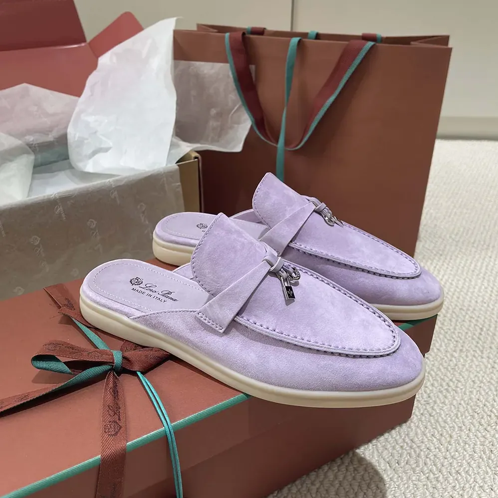 Loro Piana Babouche Charms Walk Loafers for Unisex in Purple Loro Piana Babouche Charms Walk Loafers for Unisex in Purple