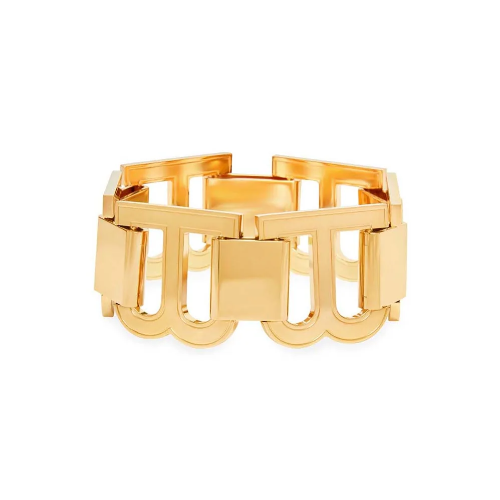 Balenciaga Hourglass Bracelet in Gold Brass for Women Balenciaga Hourglass Bracelet in Gold Brass for Women
