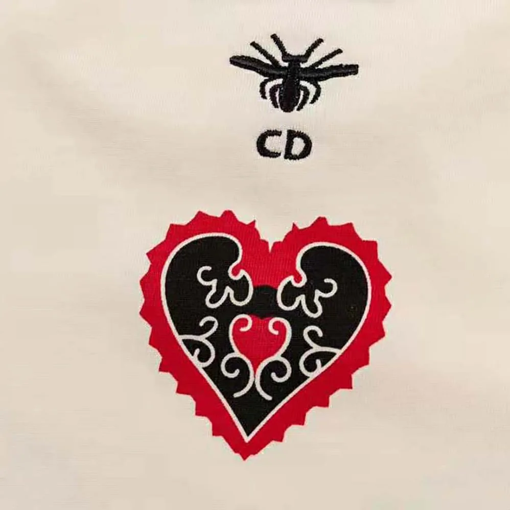 Dior T-Shirt Ecru Cotton Jersey and Linen with Dior Bandana Motif for Women