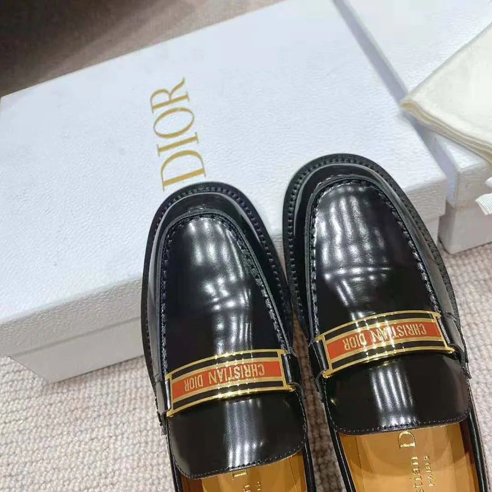 Dior Code Loafer Black Brushed Calfskin for Women