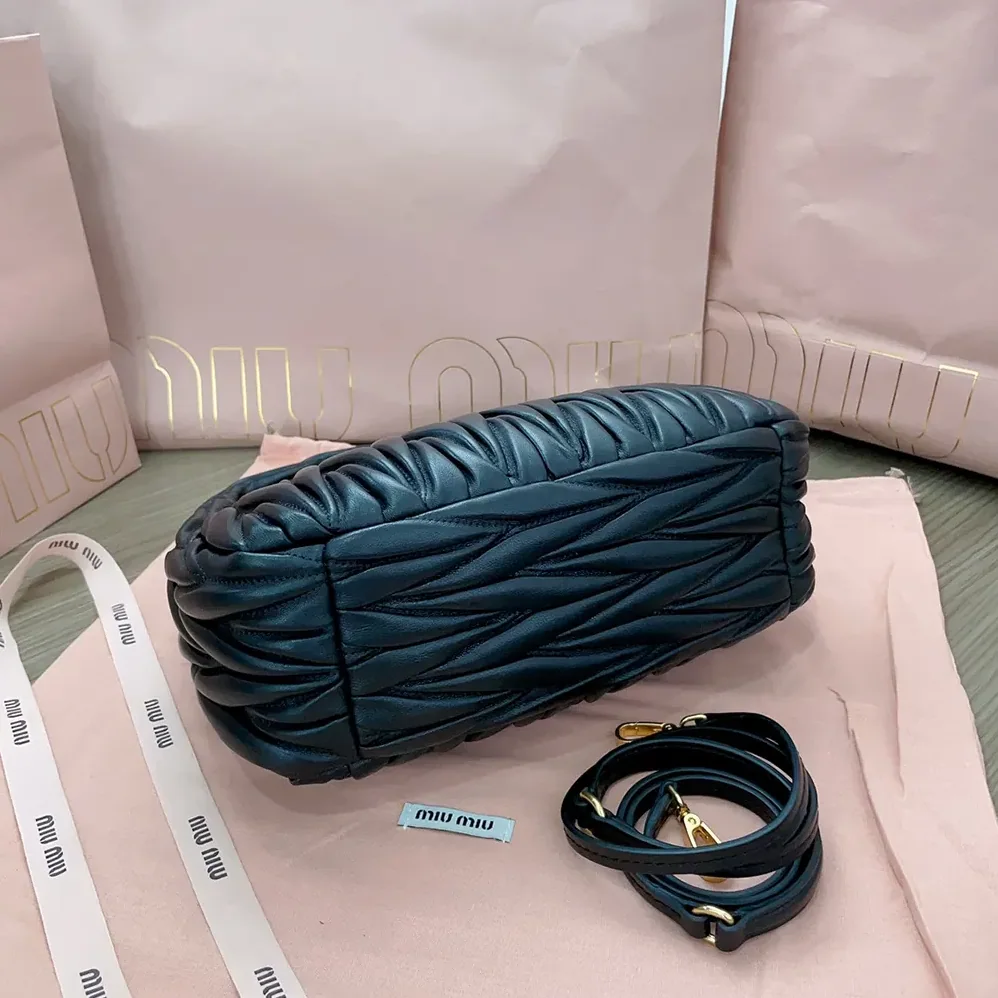 Miu Miu Wander Matelassé Nappa Leather Hobo Bag for Women